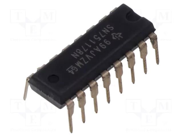 IC: interface; receiver,driver; full duplex,RS422 / RS485 TEXAS INSTRUMENTS SN751178N