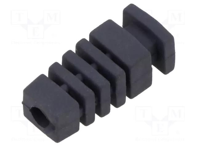 Strain relief; Dim: Ø4mm; L: 23mm; dark grey MASZCZYK FI-7/DG