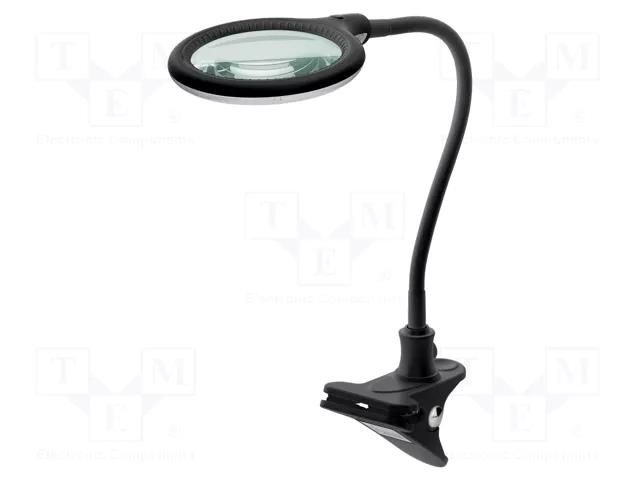Desk magnifier; with backlight; 3dpt; Ø100mm; Illumination: LED GOOBAY GOOBAY-65577