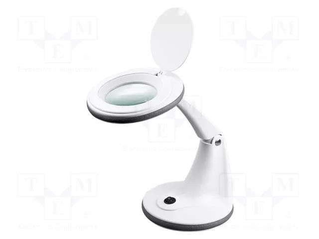 Desk magnifier; with backlight; 3dpt; Ø100mm; Illumination: LED Goobay GOOBAY-60366