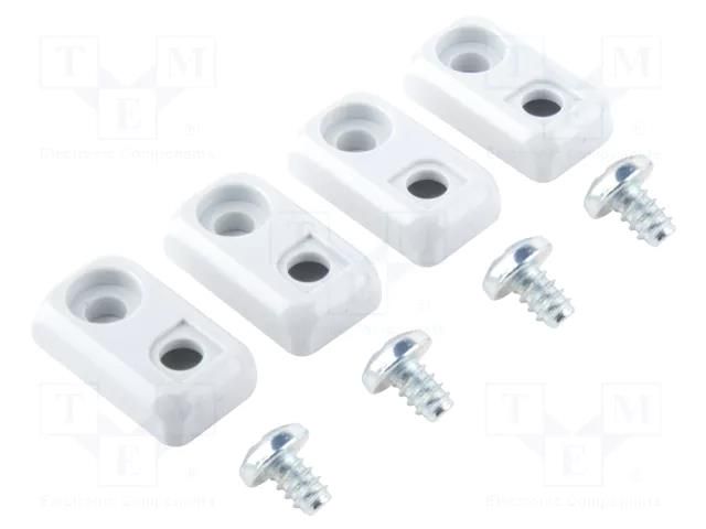 Wall mounting element; BOCUBE; light grey; 4pcs. BOPLA BWL7035