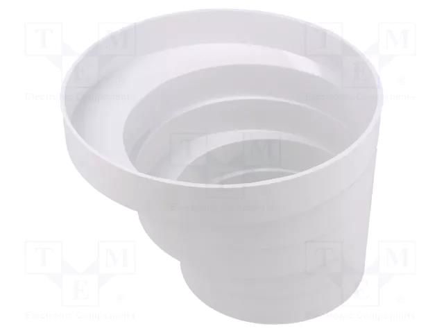 Accessories: round reducer; white; ABS; 100x150mm DOSPEL S.A. 007-1828
