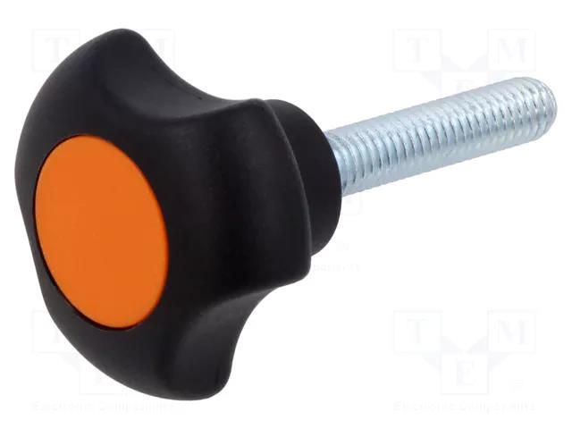 Knob; Ø: 32mm; Ext.thread: M6; Int.thread: M6; 16mm; H: 22mm; VTT-C-P ELESA+GANTER EG-167752-C2