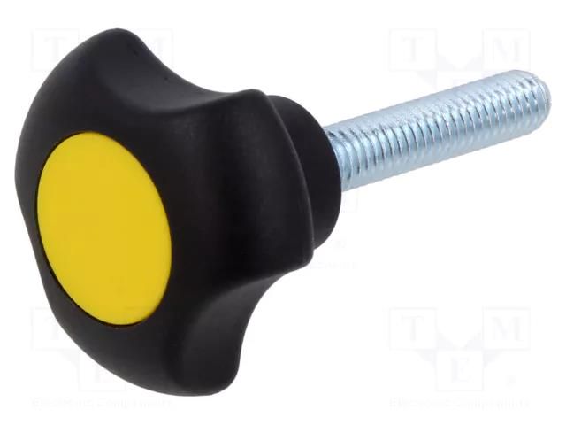 Knob; Ø: 32mm; Ext.thread: M6; Int.thread: M6; 16mm; H: 22mm; VTT-C-P ELESA+GANTER EG-167752-C4