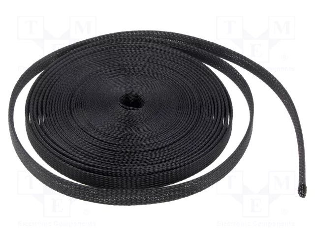 Braid; ØBraid : 8÷16mm; polyester; black; L: 10m; reel; -55÷150°C PARTEX PA-SUP10000DN0