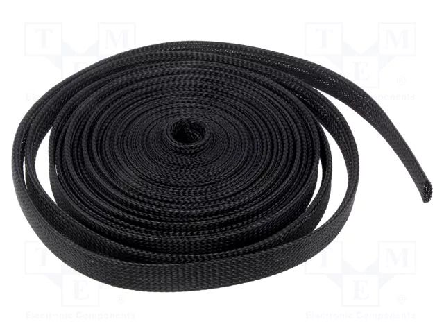 Braid; ØBraid : 12÷22mm; polyester; black; L: 10m; reel; -55÷150°C PARTEX PA-SUP15000DN0