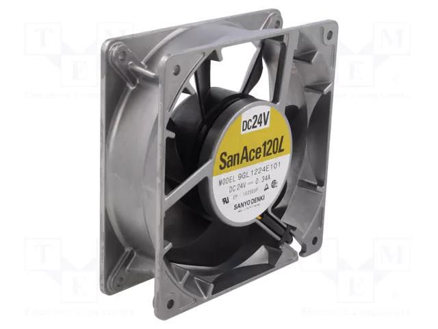 Fan: DC; axial; 24VDC; 120x120x38mm; 200.4m3/h; 46dBA; ball; 3100rpm SANYO DENKI 9GL1224E101