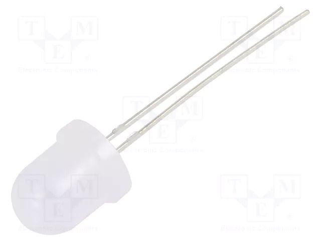 LED; white warm; 8mm; 1120÷1560mcd; 30°; Front: convex; 12VDC; 225mW OPTOSUPPLY OSM5DK8132A-12V