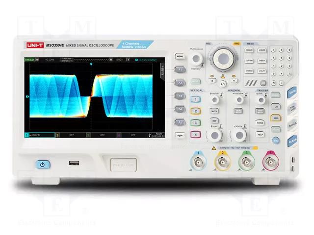 Oscilloscope: digital; Ch: 2; 350MHz; 2,5Gsps; 250Mpts; LCD TFT 8" UNI-T MSO3352E