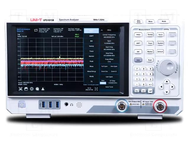 Spectrum analyzer; 0.009÷1500MHz; HDMI,LAN,USB; Resolution: 1Hz UNI-T UTS1015B