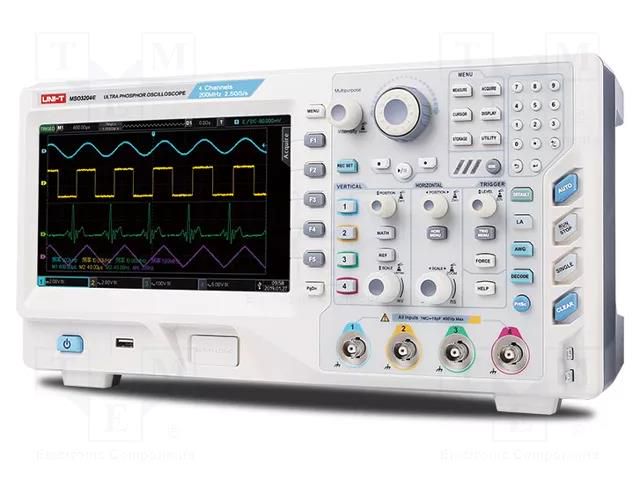 Oscilloscope: digital; Ch: 2; 150MHz; 2,5Gsps; 70Mpts; LCD TFT 8" UNI-T MSO3152E