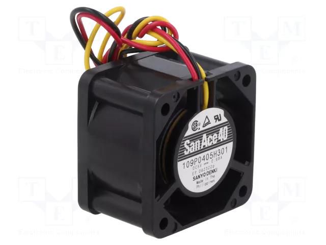 Fan: DC; axial; 5VDC; 40x40x28mm; 19.2m3/h; 37dBA; ball; 8700rpm SANYO DENKI 109P0405H301