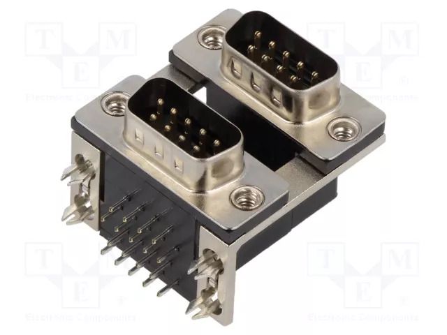 Connector: D-Sub; PIN: 9; socket; male; angled 90°; THT; Type: double CONNFLY DS1082-01-9M9M0B13