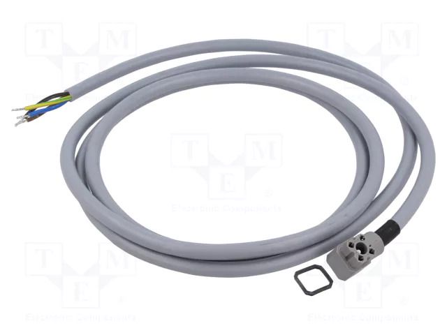 Connector: rectangular; G; plug; female; PIN: 4; 10A; 50V; IP65; grey HIRSCHMANN G30KW3F