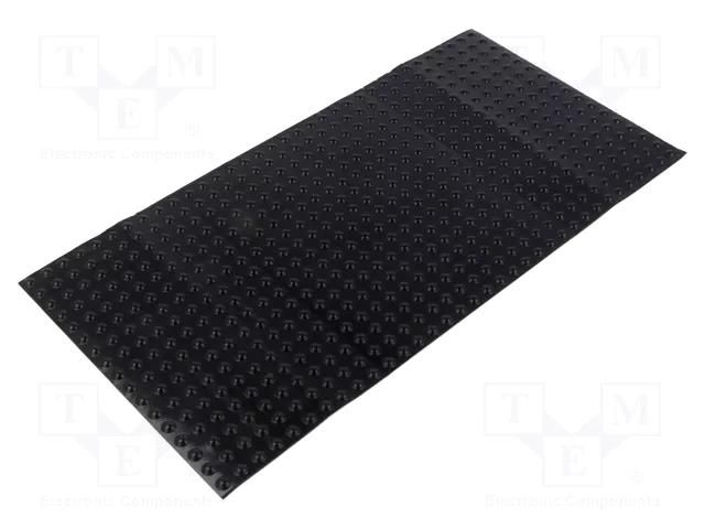 Self-adhesive foot; Ø: 6.4mm; H: 1.6mm; black; polyurethane KEYSTONE KEYS783-B