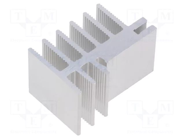 Heatsink: extruded; natural; L: 25mm; W: 30mm; H: 45mm; aluminium; raw FISCHER ELEKTRONIK SK481/25/AL