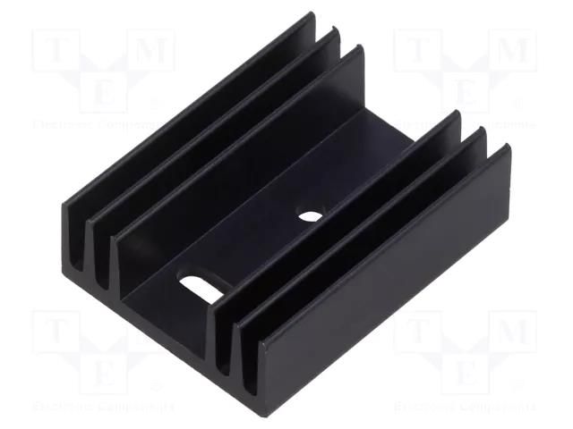 Heatsink: extruded; grilled; TO32; black; L: 37.5mm; W: 29mm SEIFERT ELECTRONIC KL-129/37.5/32/SW