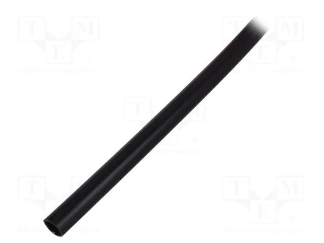 Heat shrink sleeve; glued; 3: 1; 9mm; L: 1m; black; Temp: -25÷125°C RADPOL RPKH1-9/3X1-C