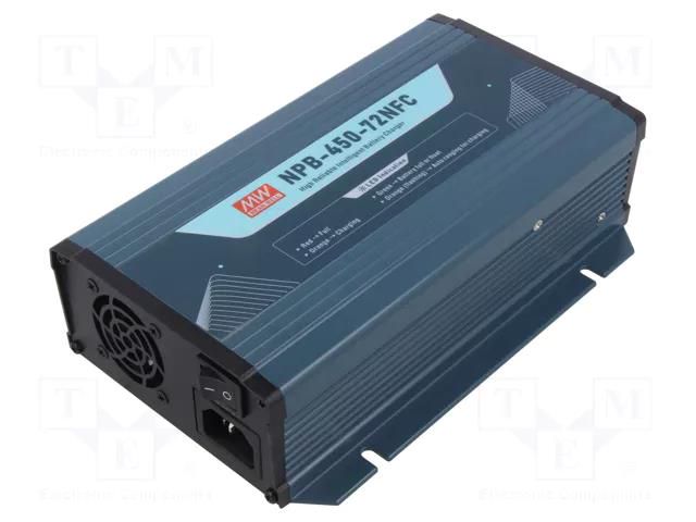 Charger: for rechargeable batteries; 5.5A; 19÷64Ah; 69VDC; 93% MEAN WELL NPB-450-72NFC