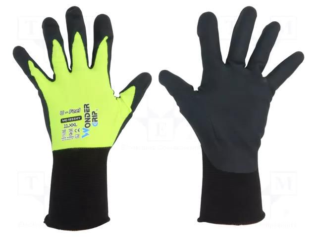 Protective gloves; Size: 11,XXL; green (light); nitryl; U-Feel WONDER GRIP WG-1855HY-XXL/11