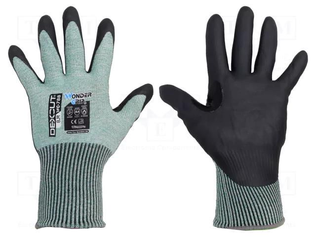 Protective gloves; Size: 8,M; green; Dexcut WONDER GRIP WG-788-M/08