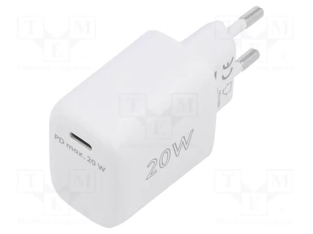 Power supply: switching; mains,plug-in; 5VDC; 20W; 80x42.7x30.3mm Goobay ZSI-65406