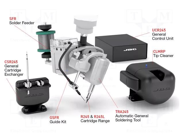 Soldering set for robot; automatic tips change; 0.5÷1.5mm JBC TOOLS JBC-HA245A-5B