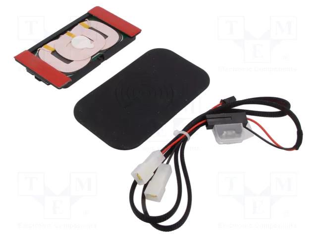 Inductance charger; universal; Sup.volt: 12VDC; 5W; 5V/1A; black ACV 240000-03