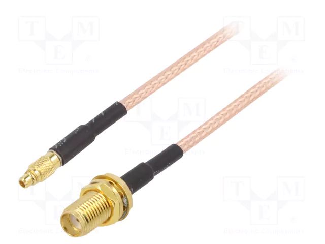 Cable; 0.5m; MMCX male,SMA female; shielded; PTFE; straight; 50Ω MUELLER ELECTRIC SMAF-MMCXM31605