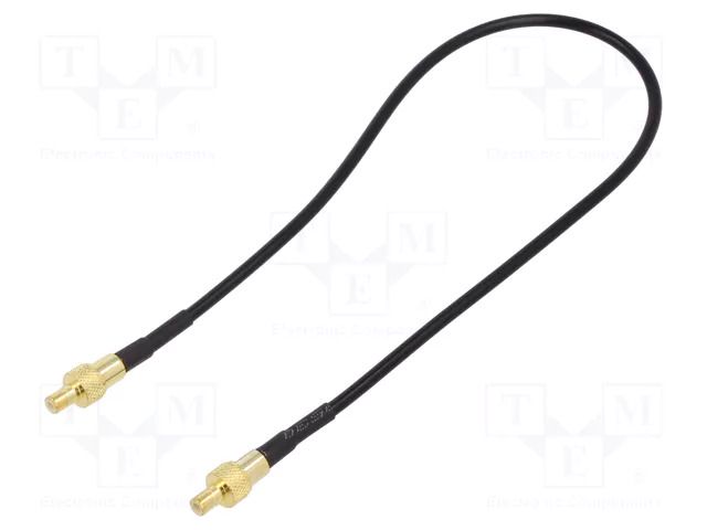 Cable; 0.3m; SMB male,both sides; shielded; PTFE; black; straight MUELLER ELECTRIC SMBM-SMBM17403
