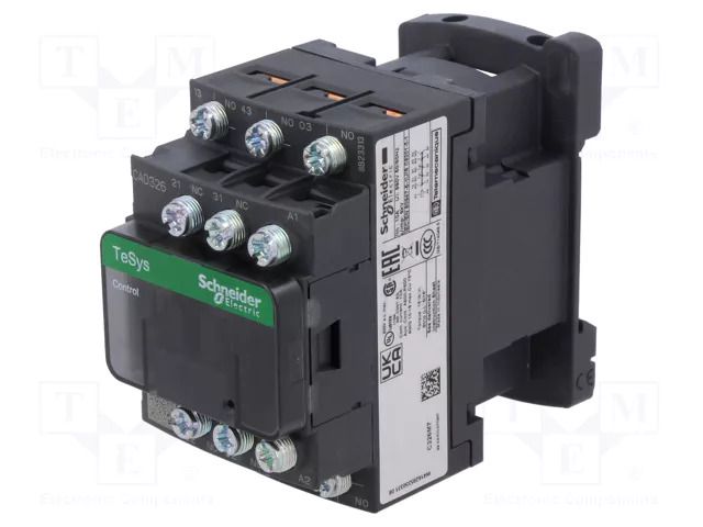 Contactor: 5-pole; NC x2 + NO x3; 220VAC; 10A; TeSys D; W: 45mm SCHNEIDER ELECTRIC CAD326M7