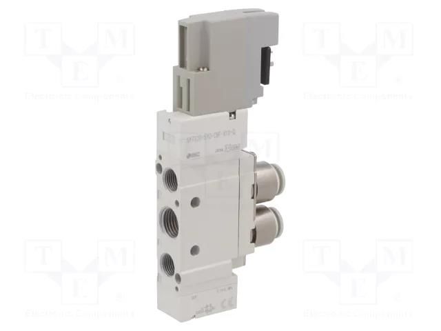 Electromagnetic valve; 1.5÷7bar; 5/2 monostable; aluminium; IP65 SMC SY71205YOC8FX10Q