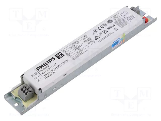 Power supply: switching; LED; 18W; 23÷51VDC; 200÷350mA; 220÷240VAC PHILIPS 929003412080