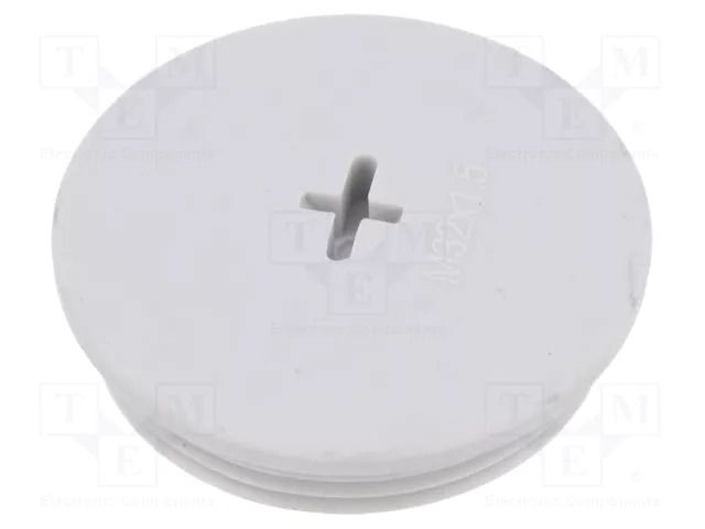 Stopper; M32; 1.5; IP68; polyamide; light grey; Entrelec; 8mm TE Connectivity 1SNG620028R0000