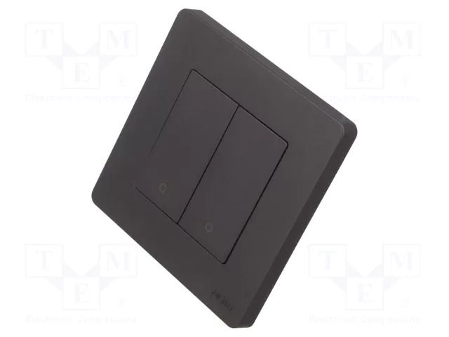 Touch switch; 200÷240VAC; No.of butt: 2; grey MOES ZS-SR-EU2-GY-MS