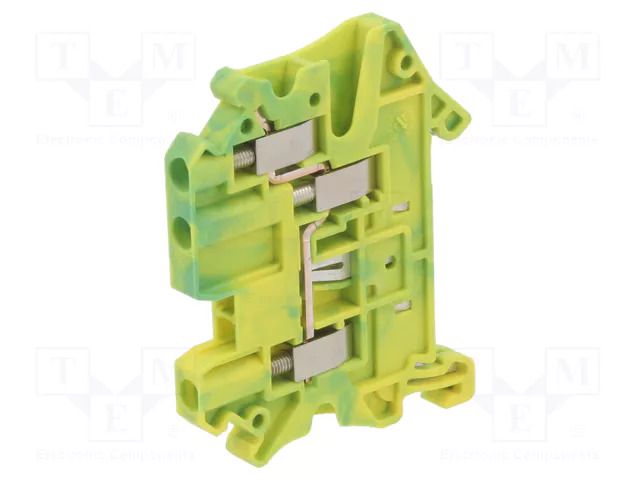 Splice terminal: rail; screw terminal; yellow-green; polyamide PHOENIX CONTACT UT2.5-TWIN-PE