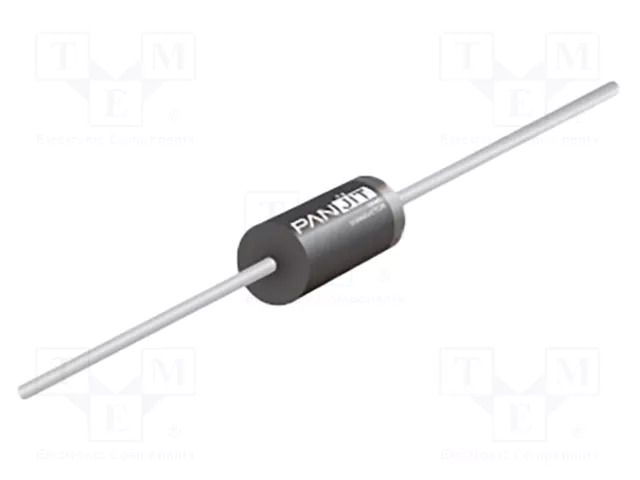 Diode: Zener; 5W; 5.6V; tape; DO201AE; single diode; 10uA PanJit Semiconductor 1N5339B-R2