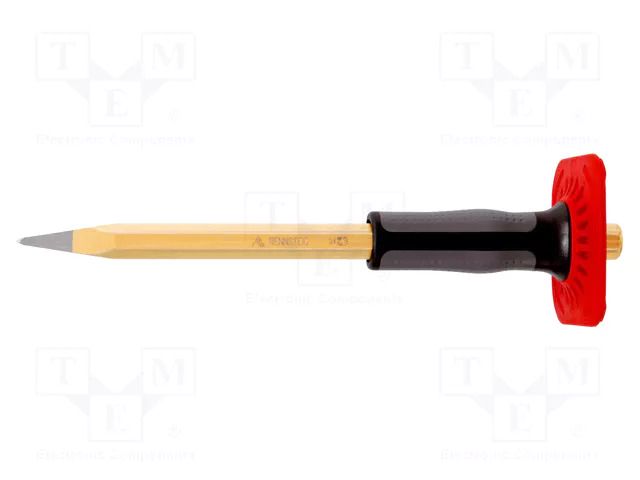 Pointed chisel; L: 250mm; with splash guard; Plating: varnish RENNSTEIG REN.3312501