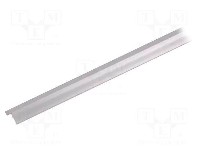 Profiles for LED modules; milky; L: 1m; SLASH8; polycarbonate TOPMET TOP-SLASH8-1M