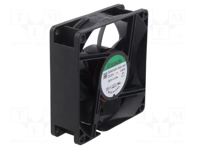 Fan: DC; axial; 24VDC; 80x80x25mm; 101.9m3/h; 47.5dBA; ball; IP68 SUNON GE80252B1-AE9