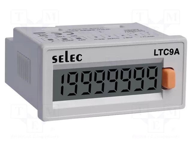 Meter: counter; digital,mounting; on panel; LCD; 7,5 digit; LT9A SELEC LTC9A-CE