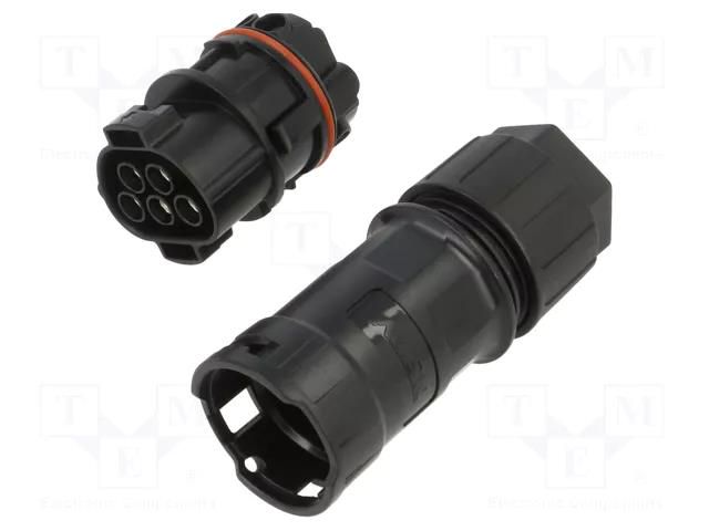 Connector: AC supply; female; 10mm2; screw terminal; plug; 50A CONNFLY DS1162-03-5FC6B10