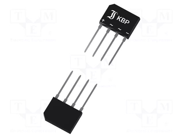 Bridge rectifier: single-phase; Urmax: 600V; If: 3A; Ifsm: 65A; flat DIOTEC SEMICONDUCTOR KBP306G-DIO