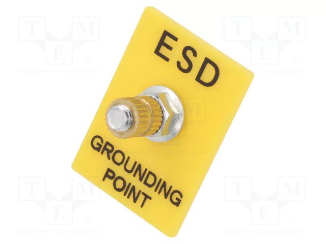 Earthing plug; ESD; 35x30mm; 1MΩ; screw M5 with nut STATICTEC PRT-STW2280