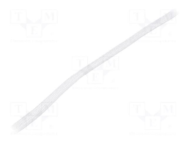 Insulating tube; silica fiber; white; max.1050°C; Øint: 3mm; SI FAVIER SI-3-WH-100