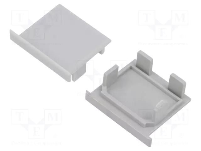 Cap for LED profiles; grey; LOKOM KLUŚ K-C24005C02