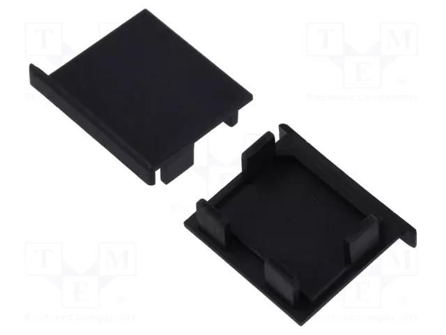 Cap for LED profiles; black; LOKOM KLUŚ K-C24005C07