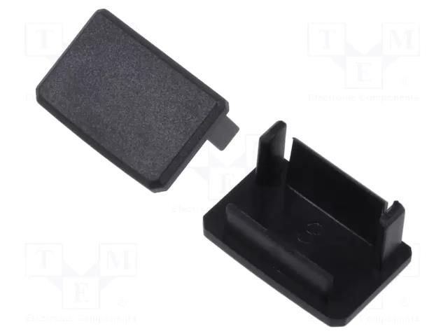 Cap for LED profiles; black KLUŚ K-C24236C07