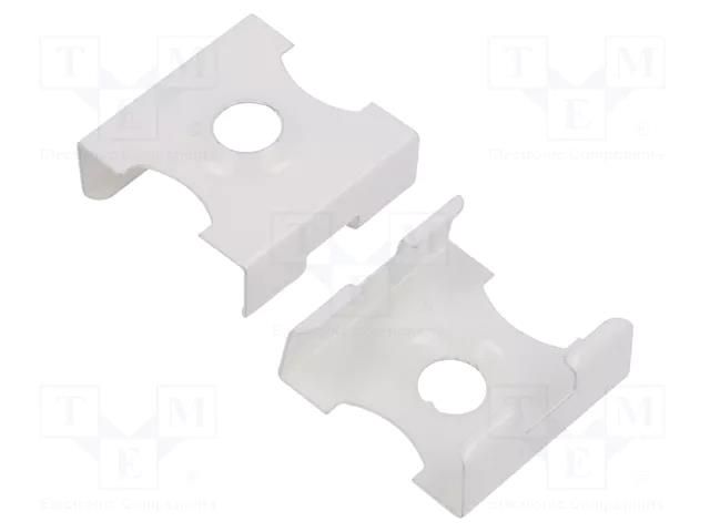 Holder; white; 45-STN; stainless steel; 45-ALU,SILER,TAN-C5 KLUŚ K-C24265L10