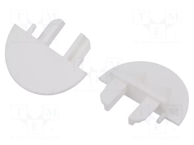Cap for LED profiles; white KLUŚ K-C24427C10